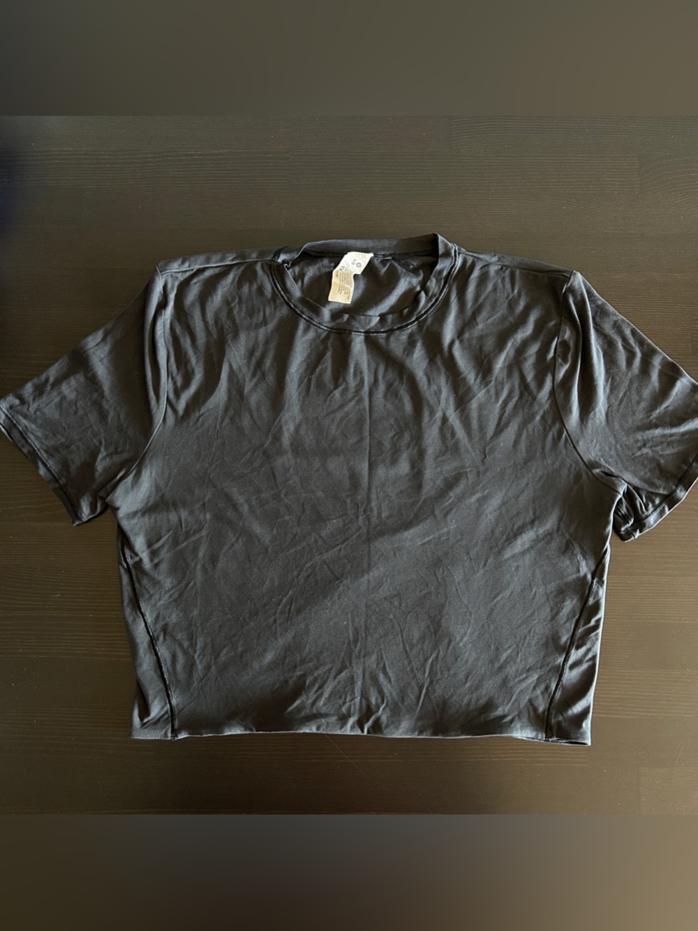 Lululemon Nulu Crewneck Cropped T-shirt -- Black (size Large)